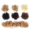 Chouchou élastique - cheveux synthétiques bouclés - chignon - queue de cheval - extension de cheveux