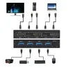 Répartiteur de commutateur KVM 4K - HDMI - USB - moniteur partagé - avec 2 ports