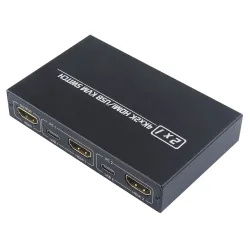 Répartiteur de commutateur KVM 4K - HDMI - USB - moniteur partagé - avec 2 ports