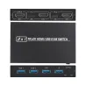 Répartiteur de commutateur KVM 4K - HDMI - USB - moniteur partagé - avec 2 ports