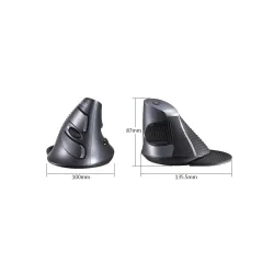 M618GX - 1600 DPI - souris sans fil verticale ergonomique - optique - 6 boutons - avec boîtier en silicone