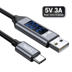 Câble de charge rapide - USB-C - Affichage tension / courant - données / synchronisation