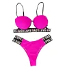 Leopard print - bathing suit for women - 2 piece - with love design