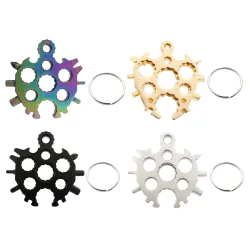 Multifunctional screwdriver - snowflake shaped - keychain