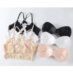 Lace - crisscross - open back - bralette - for women