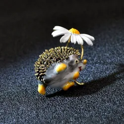 Petite haie avec une fleur - broche
