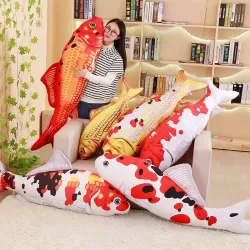 Brocade carp plush toy - koi fish - 60cm