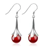 Glamourous earrings for women - with bead decoration