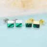 925 sterling silver - square stud earrings