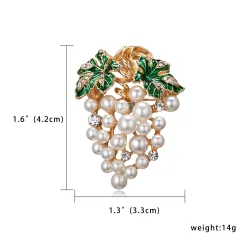 Crystal brooches - blueberry - grapesBrooches