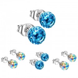 Small stud earrings - crystal disco ballEarrings