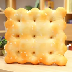 Golden biscuit shaped pillow - plush toy - circular - squareCuddly toys