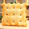 Oreiller en forme de biscuit doré - peluche - circulaire - carré
