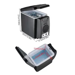 Mini car / camping refrigerator - freezer - cooler - with heating function - 12V - 6LInterior accessories