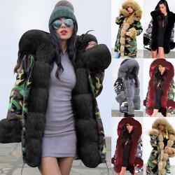 Vintage fur coat - with hood