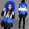 Girls thick coat jacket - with fur hood