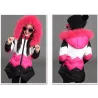 Warm down jacket - with detachable fur hoodKids