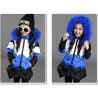 Girls thick coat jacket - with fur hood