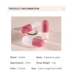 Mini capsule lip gloss - 3 colors - watery velvet texture