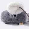 Gants chauds en peluche - un doigt - avec corde - conception animale