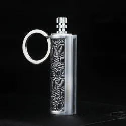 Vintage metal lighter - kerosene oil - with keyringLighters