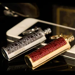 Vintage metal lighter - with keyring