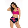 Sexy bikini set - with push-up - high waist - sunflowersBeachwear