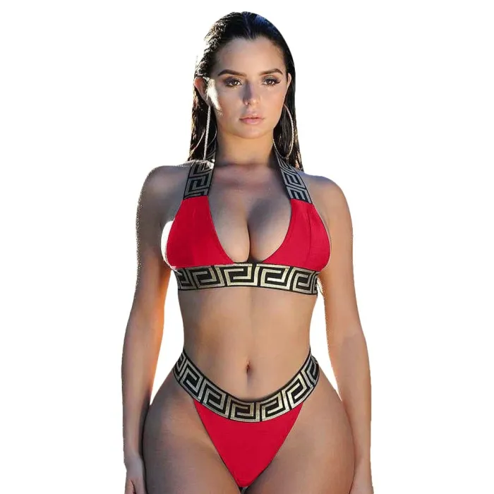 Sexy bandage bikini set - two piece - swimwear