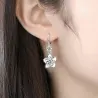Crystal flowers - hook earrings - 925 sterling silverEarrings