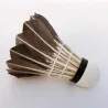 Badminton shuttlecock - white / black goose feather - 6pcs / 12pcs