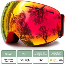 lunettes de ski - anti-fog - Protection UV - lentille interchangeable - unisexe