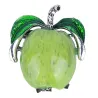 Red green apple brooch - rhinestone
