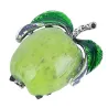 Red green apple brooch - rhinestone