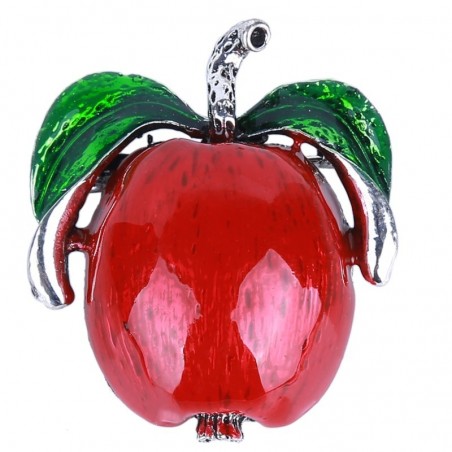 Red / green apple - elegant broochBrooches