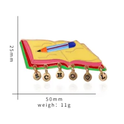School / notebook / pen - broochBrooches