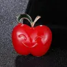 Cartoon apple brooches