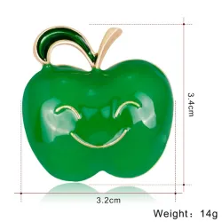Cartoon apple brooches