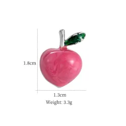 Pink apple brooch - pinBrooches