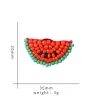 Beaded watermelon brooches