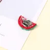 Beaded watermelon brooches