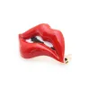 Red lip - enamel brooch