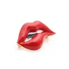 Red lip - enamel brooch