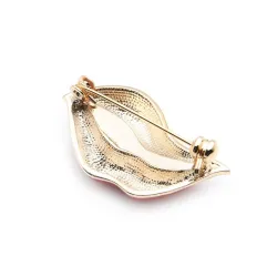 Red lip - enamel brooch