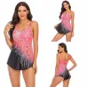 Bathing swimsuit - peacock feather print - two piece