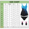Bathing swimsuit - peacock feather print - two piece