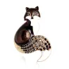 Crystal fox brooches
