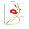Sexy lip hand - crystal brooch