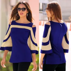 Blouse hors-épaule - tunique manches longues