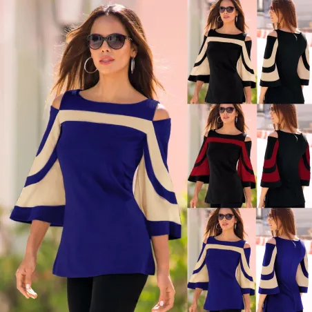Blouse hors-épaule - tunique manches longues