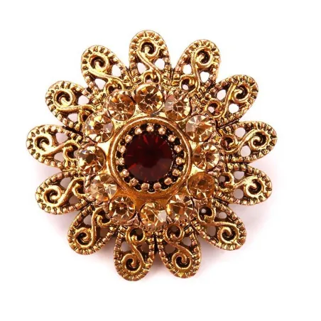 Crystal flower pins - brooch